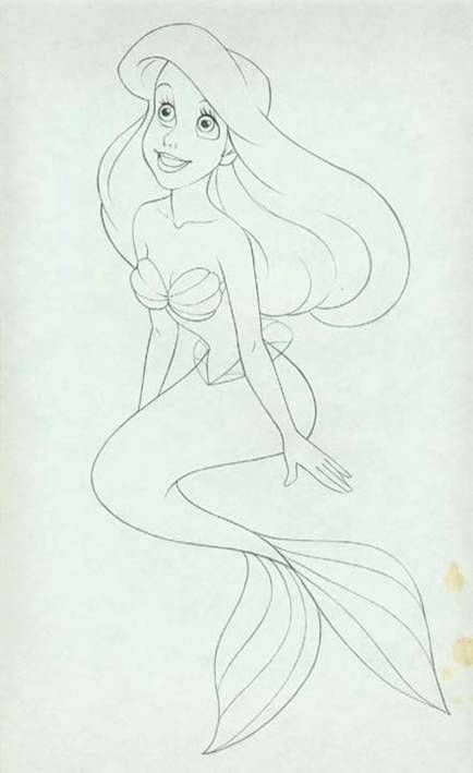 Disney Princess Ariel Drawings, Mermaid On The Moon, Disney Drawings Ariel, Ariel Painting Easy, How To Draw Ariel, Arial Drawing, Ariel Mermaid Drawing, Disney Ariel Drawing, Ariel Drawing Sketches