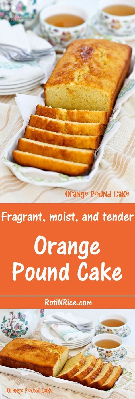 Orange Pound Cake, Kek Lapis, Squeezed Orange Juice, Tea Time Food, Freshly Squeezed Orange Juice, Orange Cake, Orange Recipes, Pound Cake Recipes, Cake Flavors