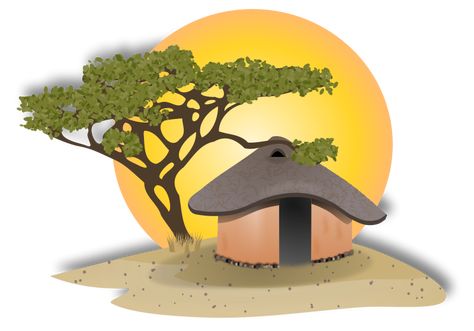 African Hut, Africa Tribes, Garden Of Words, Stop Complaining, Nursing Mother, Baboon, Free Clipart, African Animals, Rock Crafts