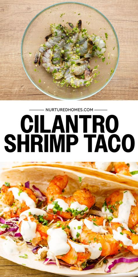 Once you try these cilantro lime shrimp tacos, you just know you’ll never be able to make tacos the same way again. Easy Homemade Noodles, Lime Shrimp Tacos, Cilantro Lime Shrimp Tacos, Cilantro Shrimp, Shrimp Tacos Easy, Cilantro Recipes, Cilantro Lime Slaw, Cilantro Lime Shrimp, Fresh Tortillas