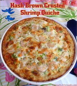 Shrimp Pie, Shrimp Quiche, Quiche With Potato Crust, Special Dinner Ideas, Quiche With Hashbrown Crust, Crusted Shrimp, Meal Train Ideas, Recipes Quiche, Dinner Shrimp