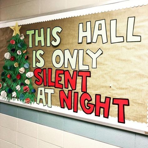 WeAreTeachers on Instagram: “Now this is one truthful holiday bulletin board! 😂 📷: @puttingwordsinyourmouth #weareteachers #iteach #iteachtoo #teacherstruggles…” Tree Preschool, December Bulletin Boards, Hallway Decorations, Hallway Bulletin Boards, Christmas Hallway, Holiday Bulletin Boards, Christmas Bulletin Boards, School Hallway, Christmas Door Decorating Contest