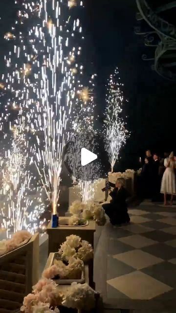 Indoor Fireworks Wedding, Fireworks For Wedding, Indoor Fireworks, Fireworks Gif, Wedding Fireworks, Fire Works, Wedding Chicks, Special Thanks, Happily Ever After