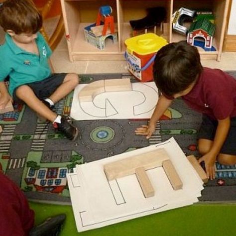 Literacy through interest based play Preschool Block Area, Block Center Preschool, Prek Literacy, Blocks Preschool, Block Center, Block Area, Preschool Centers, Classroom Centers, Creative Curriculum