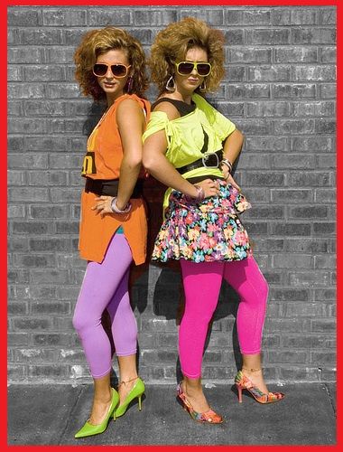 I hope you only dressed your kids like this in the 80s and not yourselves! 1980s Fashion Women, 1980s Fashion Trends, Look 80s, Fashion Guys, 80s Party Outfits, 80s Fashion Trends, 80s Neon, 80s Costume, 80s Look