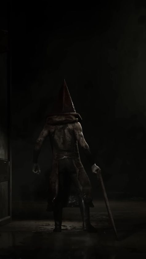 Pyramid Head Aesthetic, Pyramid Head Silent Hill 2 Remake, Pyramid Head Silent Hill, Silent Hill 2 Game, Silent Hill 2 Remake, Silent Hill Art, Red Pyramid, Pyramid Head, Silent Hill 2