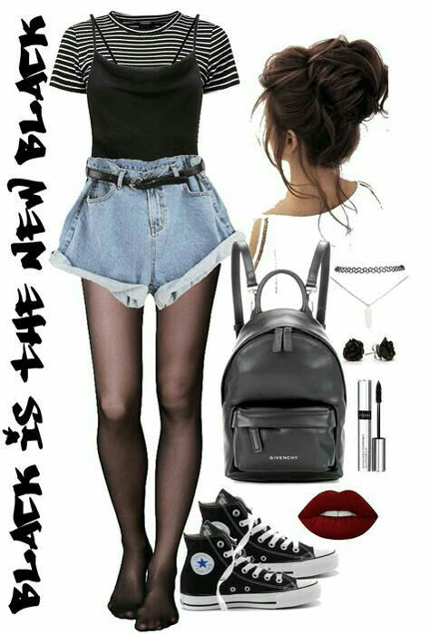 Modern Emo Outfits, Girly Punk Outfits, Summer Punk Outfits, Summer Emo Outfits, Punk Summer Outfits, Edgy Outfits Summer, Modern Emo, E Girl Outfits, Look Grunge