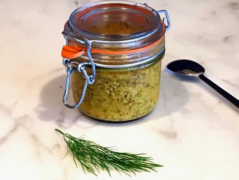 Dill Mustard Recipe, Dipping Mustard Recipe, Dill Pickle Mustard, Sweet Mustard Pickles Recipe, Dill Mustard Salmon, Diy Spice Mix, Homemade Mustard, Grainy Mustard, Dill Recipes