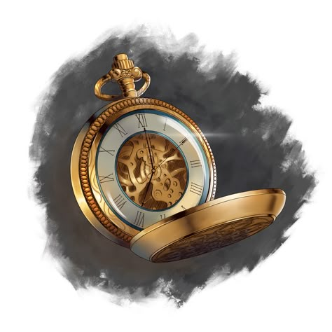 Pocket Watch Art, Rpg Items, الفن الرقمي, Steampunk Clock, Dnd Dragons, Props Art, Magic Stones, Game Props, Game Ui Design