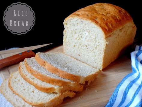 Rice Flour Bread Recipes, Breakfast Plating, Rice Bread Recipe, Assorted Breads, Brown Rice Bread, Make Fried Rice, Bosch Mixer, Rice Bread, Flour Bread