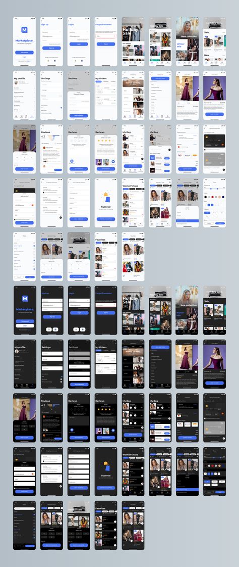 Ecommerce Template Design, Marketplace App Design, Ecommerce Mobile App Design, Ecommerce App Design Mobile Ui, Ecommerce App Design, Mobile App Design Templates, Ecommerce Ui Design, App Template Design, Marketplace Design