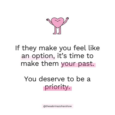 If they make you feel like an option, it’s time to make them part of your past. You deserve to be a priority, not an afterthought. Know your worth and choose someone who sees it too. #datingadvice #missyou Be A Priority Not An Option, I Deserve To Be Someones Priority, Being An Afterthought, Im Worth It, Know Your Worth, Make Yourself A Priority, Knowing Your Worth, August 9, I Deserve