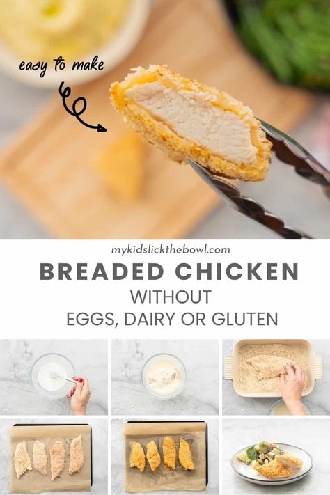 With this method you can make breaded chicken with all the flavour and crunch you love but without using any eggs Breaded Chicken Without Egg, Breaded Chicken No Egg, Amish Friendship Bread Starter Recipes, Bread Crumb Chicken, Baby Led Weaning Breakfast, Bread Chicken, Friendship Bread Starter, Baked Mashed Potatoes, Breaded Chicken Recipes