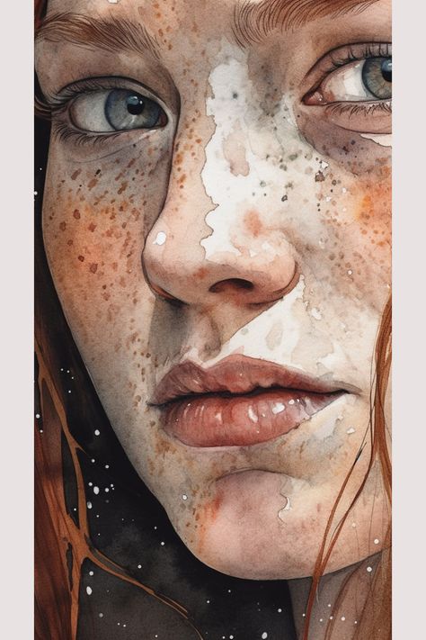 Watercolor Face, Watercolor Art Face, Watercolor Portrait Painting, 얼굴 드로잉, Portraiture Painting, 캐릭터 드로잉, 수채화 그림, Watercolor Art Lessons, Painting Art Projects