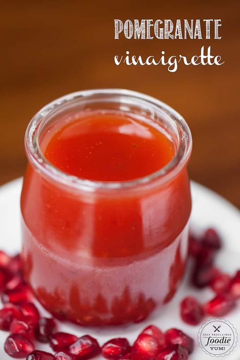 This Pomegranate Vinaigrette is a fresh and healthy way to dress your dark leafy green salads. Pomegranate Balsamic Dressing, Pomegranate Vinaigrette Dressing, Pomegranate Salad Dressing, Boat Recipes, Pomegranate Vinaigrette, Green Salads, Pomegranate Recipes, Leafy Green Salads, Pomegranate Salad