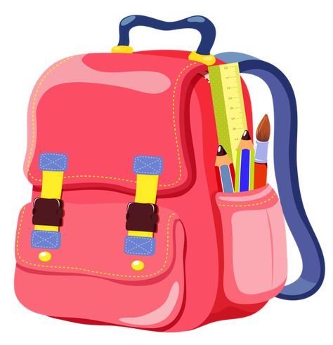 School Supplies Cake, Cool School Bags, Frame Wallpaper, Bag Illustration, School Supplies Organization, Back To School Bags, School Clipart, Diy School Supplies, Quilted Backpack