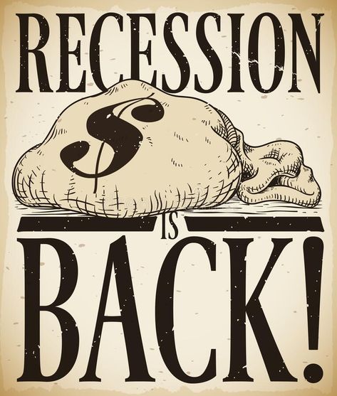 Recession Illustration, Dollar Symbol, Money Drawing, Economic Crisis, Drawing Bag, No Money, Money Bag, Retro Poster, Soul Food