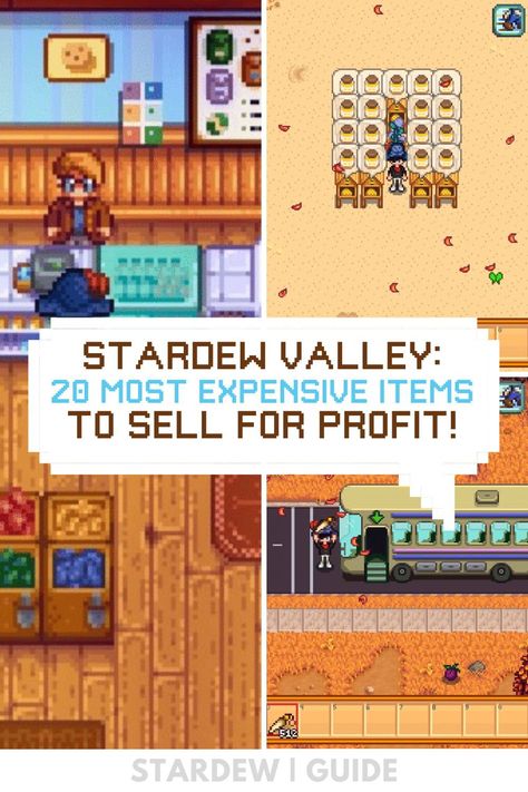 Some items in Stardew Valley have tons of advantages that players use. But did you know there’s also a way to profit from them? Here are 20 of the most expensive items you can sell in the game! Stardew Valley Beehive Ideas, Stardew Valley Selling Prices, Stardew Valley Update, Stardew Valley Profit, Stardew Valley First Year, Stardew Loved Items, Stardew Valley Money Guide, Stardew Valley No Mods, Stardew Valley Prices