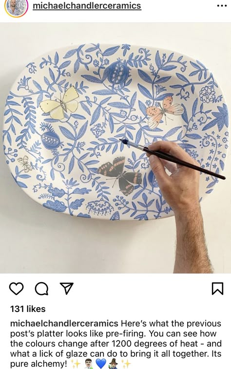 Blue Pottery Designs Pattern Diy, Blue Pottery Designs Pattern, Blue And White Hand Painted Pottery, Paint Your Own Pottery Serving Platter, Ceramic Painting Ideas Plates Hand Drawn, Blue Pottery Motifs Pattern, Blue Pottery Designs, Ceramics Pottery Mugs, Pottery Patterns