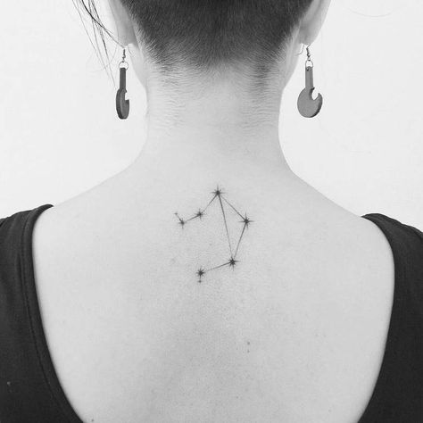 Constellation Balance, Libra Constellation Tattoo, Libra Constellation, Libra Tattoo, Constellation Tattoo, Shape Tattoo, Muster Tattoos, Detailed Tattoo, Crown Tattoo