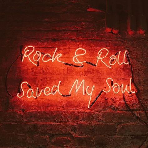 Casa Rock, Rock And Roll Aesthetic, Neon Rouge, Photowall Ideas, Papa Roach, Neon Quotes, Rock Aesthetic, Red Neon, Band Poster