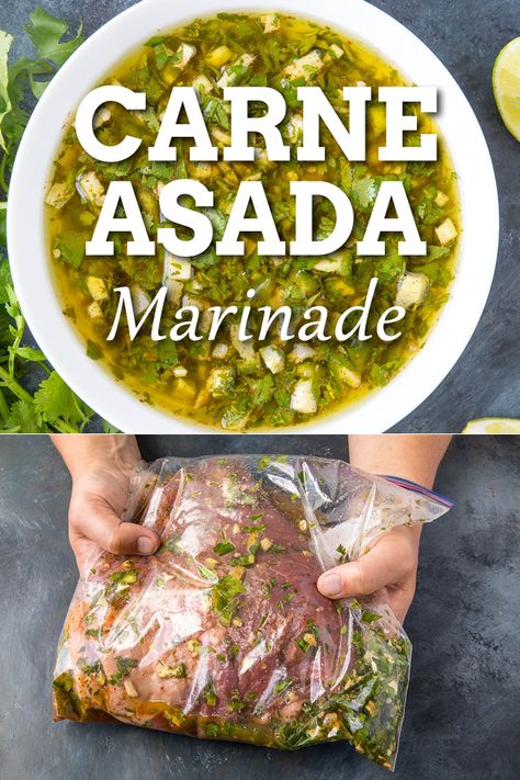 Carne Asada Marinade Recipe, Carne Asada Recipes Marinade, Asada Marinade, Carne Asada Marinade, Carne Asada Recipes, Meat Marinade, Marinade Recipes, Carne Asada, Mexican Food Recipes Authentic