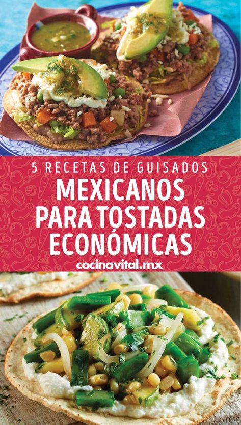 ¿Antojo de unas tostadas pero ya no quieres hacer de pollo?, Checa estas fáciles recetas de guisados para tostadas económicas y mexicanas. Milanesa Recipe, Whole30 Dinner Recipes, Whole30 Dinners, Tex Mex Recipes, Tex Mex, Fajitas, Mexican Food, Bon Appetit, Food Hacks