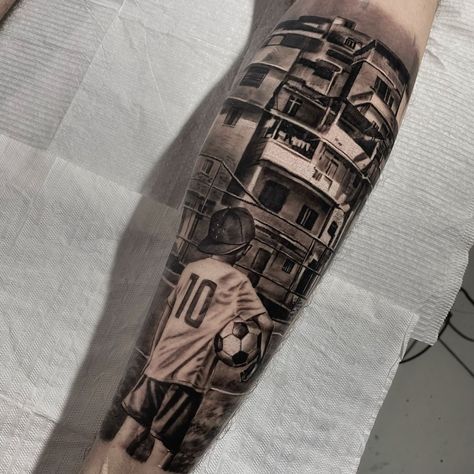 Tatoo Legs Boy, Boy Leg Tattoo, Cheap Sleeve Tattoos, Tattoo Futbol Ideas, Tattoo Leg Men, Street Tattoos, Tattoos For Siblings, Messi Tattoo, Matching Tattoos For Siblings