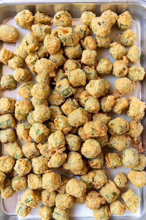 Fried Okra Recipe Southern, Okra Recipes Fried, Unusual Vegetables, Southern Fried Okra, Okra Fries, Veggie Side Dish Recipes, Southern Cooking Recipes, Fried Okra, Instant Pot Recipes Vegetarian