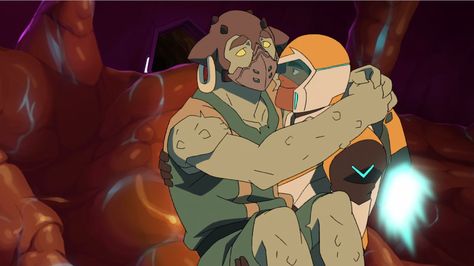 Hunk to the rescue as he is carrying Shay in his arms from Voltron Legendary Defender Hunk X Shay, Shay Voltron, Hunk Voltron, Princess Allura, You Are My Rock, Voltron Funny, Space Baby, Voltron Ships, Drawings Of Friends