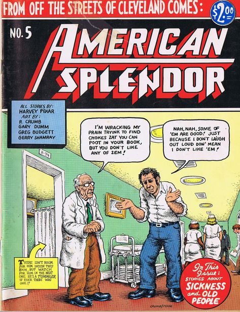 Harvey Pekar and American Splendor - Discussion | Comics Bulletin Zap Comics, Harvey Pekar, American Splendor, Robert Crumb Art, Crumb Art, Mr Natural, Fritz The Cat, R Crumb, Underground Comics