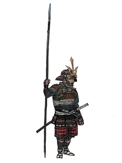 Sengoku jidai Armor Armor Sketch, Japanese Polearms, Samurai Game, Real Samurai, Samurai Games, Japanese Armour, Sengoku Jidai, Sci Fi Character Design, Feudal Japan