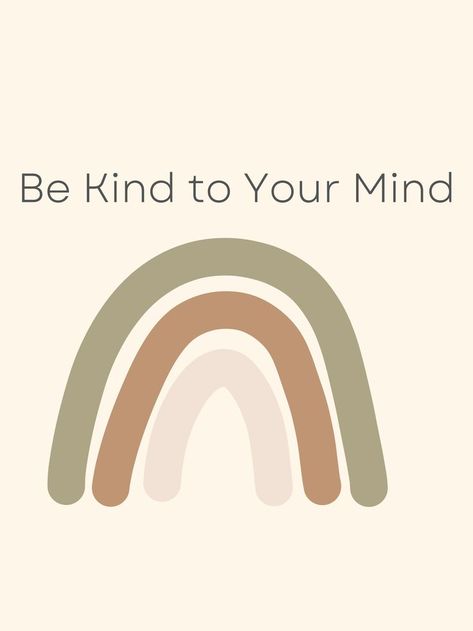 Health And Wellness Poster, Leftist Art, Wellness Poster, Mindfulness Poster, Mind Poster, Teaching Classroom Management, Be Kind To Your Mind, Neutral Print, Be Mindful