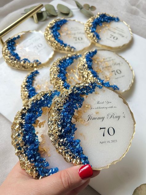 Coaster Adult 70th Birthday Favors,adult Birthday Gift,personalized 30th 40th 50th 70th 80th 90th Birthday Party Gift, Birthday Coaster Gift - Etsy Navy Blue And Gold 70th Birthday Party, 70th Party Favors, 70th Birthday Party Favors For Mom, 95th Birthday Party Ideas, Diy Party Favors For Adults, 75th Birthday Party Favors, Bridesmaid Henna, 70th Birthday Favors, 90th Birthday Favors