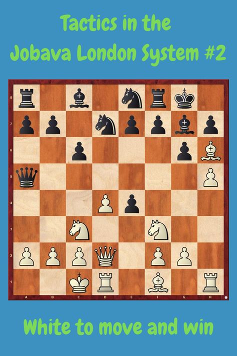 This position was reached in the chess game Johnke against Alvermann in 2019. It's white to move and win. You will find the solution to the chess puzzle in the linked video.  The Jobava-London-System is a pretty new chess opening, that is played by some instructive grandmasters like Baadur Jobava and Richárd Rapport. It's a system you can play against nearly every setup by black. The System is characterized by the moves 1. d4 2.Nc3 3. Bf4 and is an easy to learn opening. #chess #chesspuzzle Paul Morphy, Chess Basics, Chess Tricks, Chess Tactics, Learn Chess, Chess Puzzles, Magnus Carlsen, Chess Strategies, Backgammon Game