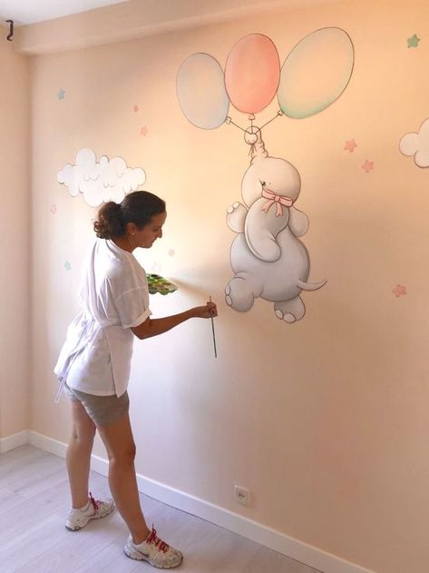 Baby Room Paintings, Cozy Baby Room, Baby Room Organization, Kids Room Murals, Kids Room Paint, Baby Boy Room Decor, Nursery Room Design, Kids Bedroom Designs