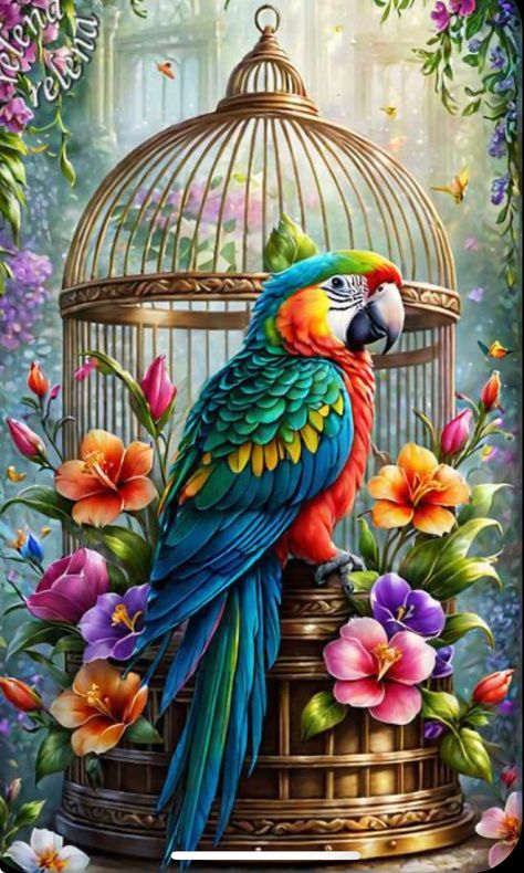 Parrot Wallpaper, Good Morning Animals, Lilies Drawing, Baby Animal Drawings, Mosaic Animals, Colorful Parrots, Love Animation Wallpaper, Beautiful Art Pictures, Cute Flower Wallpapers