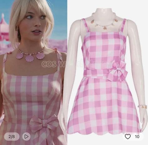 Movie Cosplay, Barbie Movie, Favorite Movie, Kawaii Shop, Costume Wigs, Barbie Movies, Feminine Dress, Pink Plaid, Inspired Dress