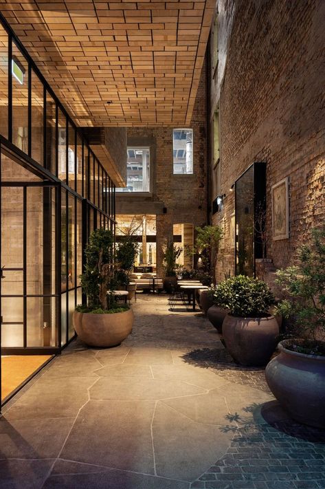 The Hotel Britomart by Crittall Arnold | ArchiPro NZ Hotel Britomart, Mountain Resort Design, Japanese Style Interior, Framed Windows, 70s House, Warehouse Home, Rough Luxe, Warehouse Design, Hotel Concept