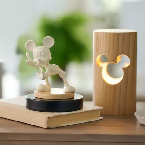 Decorate In Disney Style With The Home Collection! - Decor - Mickey Mouse Nursery, Disney Bathroom, Mickey Mouse Icon, Wood Desk Lamp, Disney Room Decor, Collection Decor, Disney Furniture, Lighted Centerpieces, Mouse Icon