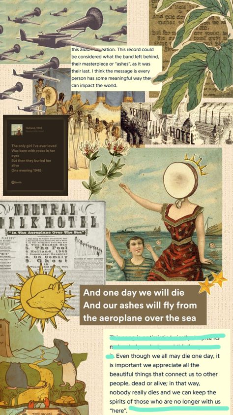 Neutral Milk Hotel Wallpaper, World Off Music On Wallpaper, Indie Music Wallpaper, Neutral Milk Hotel Poster, Neutral Milk Hotel Album Cover, Lana Del Rey Tunnel Under Ocean Blvd Poster, Indie Folk Music, Neutral Milk Hotel, Oingo Boingo