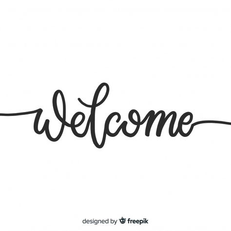 Welcome Fonts Lettering, Welcome Lettering, Welcome Font, Fonts Lettering, Vector Typography, Welcome Design, Best Script Fonts, Chalk Paint Projects, Design Fonts