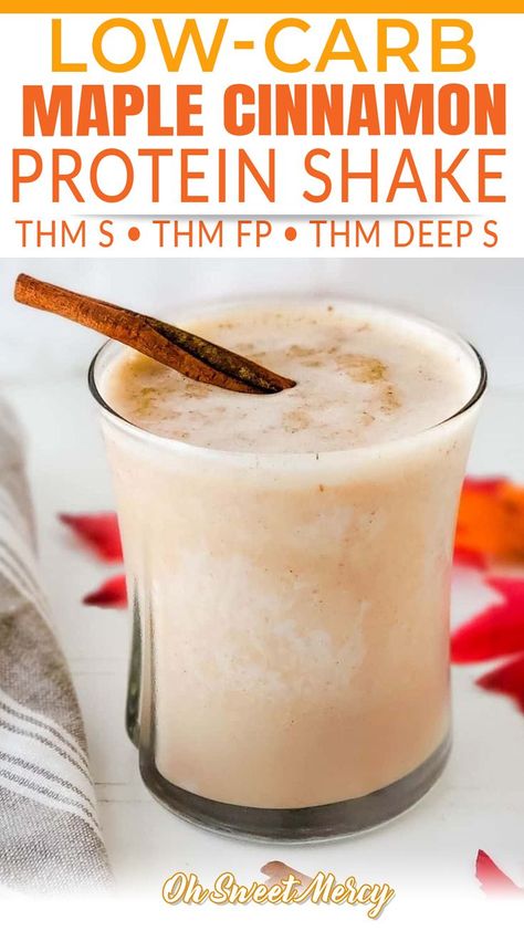 Cinnamon Protein Shake, Thm Deep S, Trim Healthy Mama (thm) Recipes, Low Carb Protein Shakes, Trim Healthy Mama Diet, Trim Healthy Recipes, Trim Healthy Mama Plan, Trim Healthy Mama Recipes, Mama Recipe