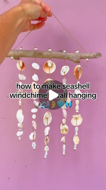 446 likes, 9 comments - jellyseashells on August 16, 2024: "another embarrassing voiceover but here’s this 🐚🩵🌊🌛 these seashell wind chimes are so fun and cheap and easy to make! #windchime #seashelljewelry #seashellwindchime #shelling #seashells #beach #florida". Seashell Windchime, Seashell Wind Chimes, Shell Wind Chimes, Diy Wind Chimes, Seashell Jewelry, Beach Florida, Wind Chimes, Sea Shells, Shells