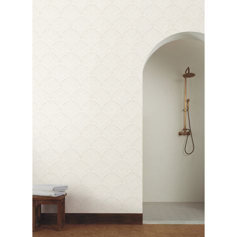 York Wallcoverings 33" L x 20.5" W Smooth Wallpaper Roll | Wayfair Sand And Sea, York Wallcoverings, Grasscloth Wallpaper, Beach Combing, Home Improvement Store, Burke Decor, Prepasted Wallpaper, White Wallpaper, The Mediterranean