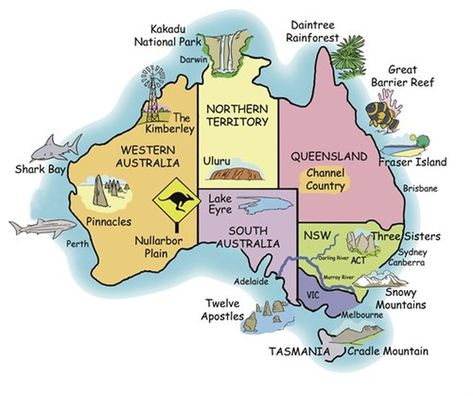 Cartoon Map, Australian Maps, Kakadu National Park, States And Capitals, Classroom Strategies, Learn Arabic Alphabet, Color Drawing Art, Fraser Island, National Parks Map