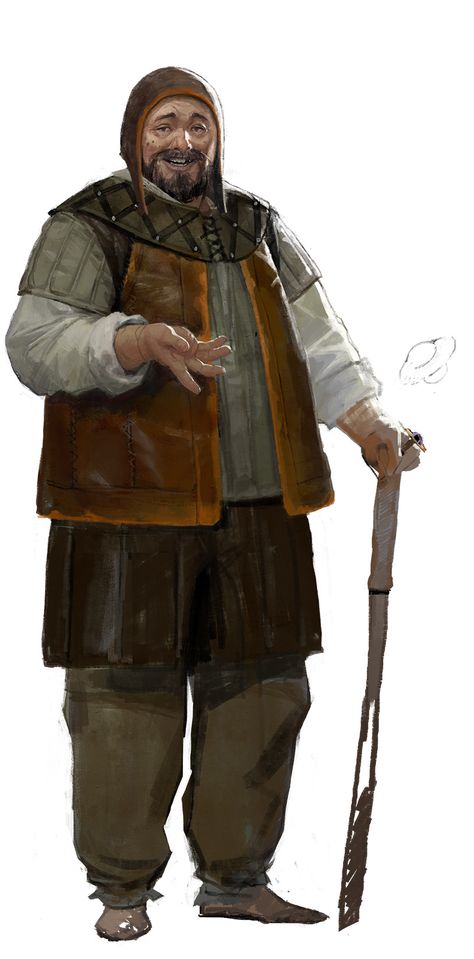 Sangsoo Jeong - Hunting era character concept art Peasant Art, Warhammer Fantasy Roleplay, Fantasy Role Playing, City Folk, Human Male, Dungeons And Dragons Characters, Concept Art Character, Dnd Art, Game Inspiration