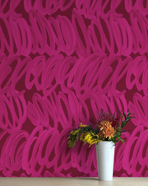 Wallpaper Pink Bathroom Wallpaper, Vendetta Wallpaper, Geometric Wallpaper Design, Eclectic Wallpaper, Blog Wallpaper, Patterned Wallpaper, Pinterest Contest, Wallpaper Interior, Bold Wallpaper