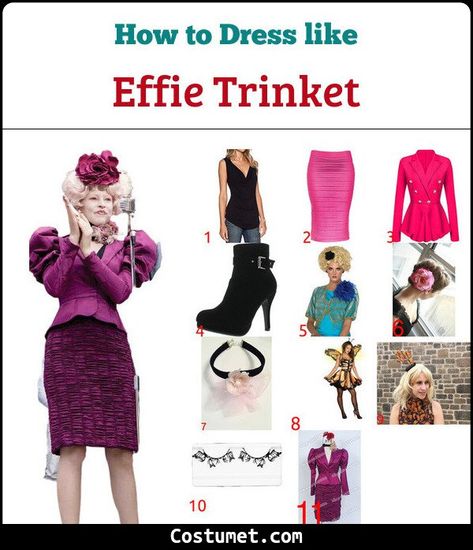 Effie Trinket Costume Ideas, Effie Hunger Games Costume, Effie Trinket Costume Diy, Effie Halloween Costume, Hunger Games Costume Diy, Effie Trinket Cosplay, Effie Costume, Black Ankle Boot Heels, Hunger Games Cosplay