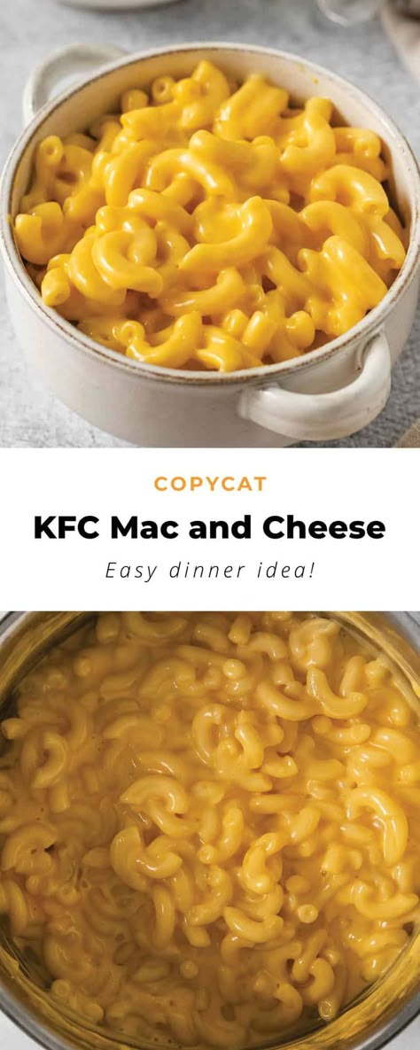 Kfc Recipes, Kraft Mac And Cheese Recipes Copycat, Copycat Kfc Mac And Cheese, Kfc Mac And Cheese Bowl, Kfc Mac And Cheese Recipe, Restaurant Style Mac And Cheese, Mack And Cheese Recipe, Fried Chicken And Mac And Cheese, Copycat Kraft Mac And Cheese